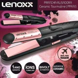 Chapinha/Prancha de Cabelo Lenoxx My Rose – Ceramic Tourmaline com Íons 250ºC