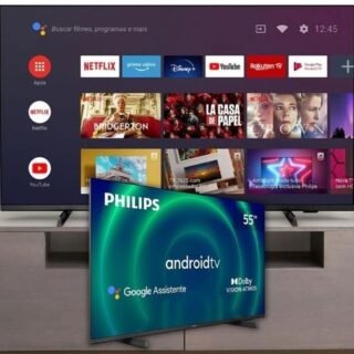 Smart TV Philips Android Tela 55″ 55pug7406/78 4k Google Assistant Comando de Voz Dolby Vision/atmos Vrr/allm, Bluetooth