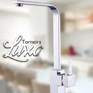 Torneira de Mesa para Cozinha Monocomando Nell – Luxo YL-05 Bica Alta Cromada