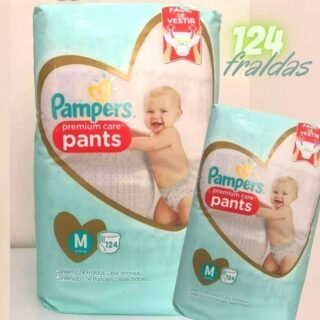 Fralda Pampers Pants Premium Care M – 124 fraldas