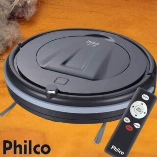 Robô Aspirador de Pó Philco PAS08C, Bivolt, Preto, Passa Pano Enquanto Aspira