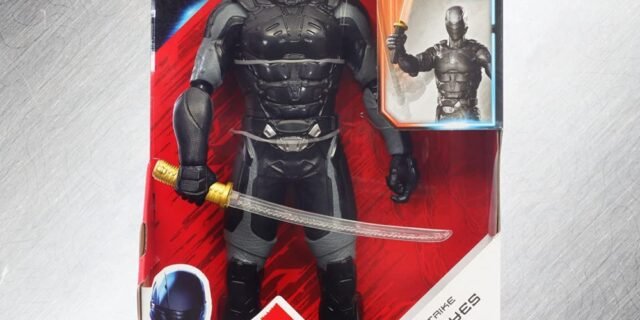 GI Joe, Boneco Snake Eyes: Origins Ninja Strike, Figura de 30 cm – Snake Eyes – E8348 – Hasbro, Preto, cinza e branco