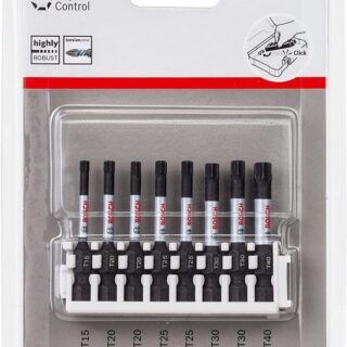 Jogo de pontas para parafusar Bosch Torx impact control 50mm com 8 peças