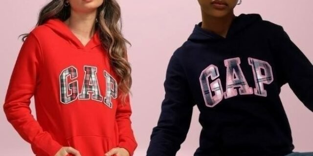 Blusa de Moletom Flanelada Fechada GAP Logo (PP e P)