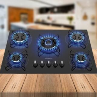 Cooktop 5 Bocas Mondial a Gás GLP Preto – CTG-02