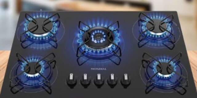 Cooktop 5 Bocas Mondial a Gás GLP Preto – CTG-02