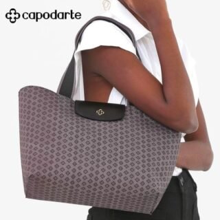 Bolsa Capodarte Monograma Cinza/Preto