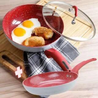 Frigideira 24 cm + Frigideira Wok 24 cm com Tampa Power Taste – La Cuisine