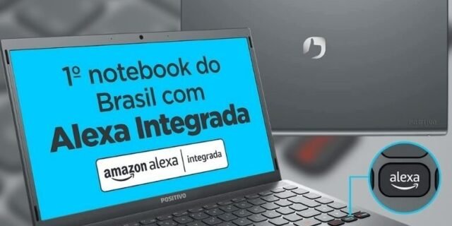 Notebook Positivo Motion C4120F-AX Intel Celeron Dual Core 4GB 120GB SSD 14″ HD Windows 11 Home – Cinza – com tecla Alexa integrada e Inclui Microsoft 365