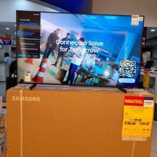 Samsung Smart TV 60 Crystal UHD 4K 60AU8000, Dynamic Crystal Color, Borda Infinita, Visual Livre de Cabos, Alexa Built In – UN60AU8000GXZD