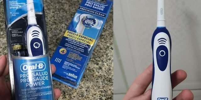 Escova Dental Elétrica Oral-B Pro-Saúde Power + 2 Pilhas