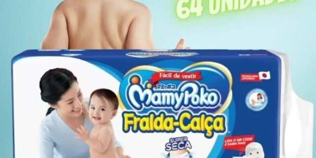 Fralda-Calça MamyPoko Tamanho G, 64 unidades