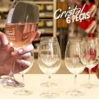 Jogo de Taças para Vinho Cristal 450ml 6 Peças – Haus Sense
