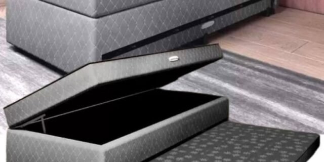 Cama Box Solteiro LightSpuma com Baú – e Cama Auxiliar 55x88x188cm Lady