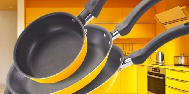 Conjunto de Frigideiras 3 Peças Antiaderente Techflon Nacional