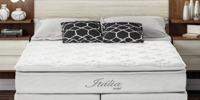 Cama Box Queen Size Umaflex Itália com Pillow Top e Molas Ensacadas 69 x 158 x 198 cm – Branco