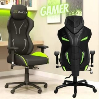 Cadeira Gamer XT Racer Reclinável Preta e Verde – Platinum Series XTP140 (2 Cores)