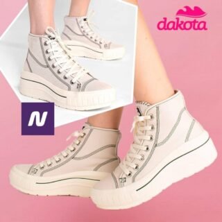 Tênis Cano Alto Dakota Flatform Feminino – Bege