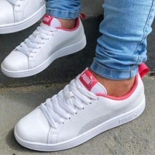 Tênis Puma Puma Smash Ace V2 Bdp Feminino – Rosa+Branco