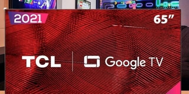 Smart TV LED 65″ 4K TCL Google TV 65P725 UHD, HDR10, Dolby Vision Atmos, Bluetooth, Comando de voz à distância, Google Assistant e Borda Ultrafina