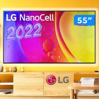 Smart TV LG 55″ 4K NanoCell 55NANO80 4x HDMI 2.0 Nvidia GEFORCE NOW ThinQAI Smart Magic Google Alexa