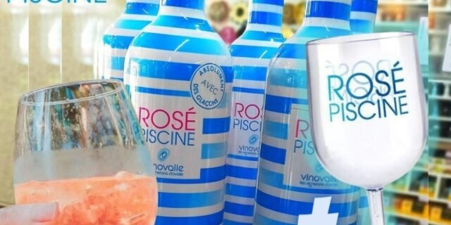 Kit Vinho Rosé Piscine Copacabana 750Ml Com Taça