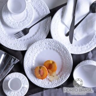 Aparelho De Jantar Porto Brasil Esparta Branco – 30 Pecas