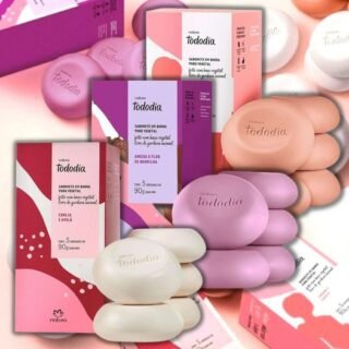 Conjunto de Sabonetes em Barra Puro Vegetal Tododia