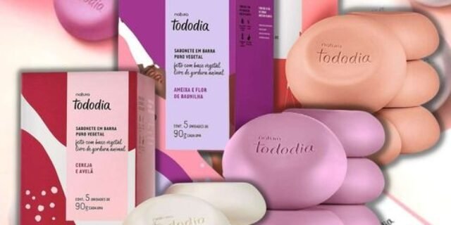 Conjunto de Sabonetes em Barra Puro Vegetal Tododia