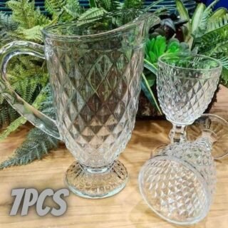 Jogo de Taças com Jarra de Vidro 7 Peças – Haus Bico de Jaca Empire