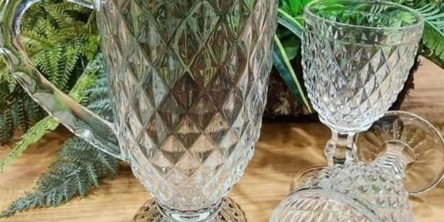 Jogo de Taças com Jarra de Vidro 7 Peças – Haus Bico de Jaca Empire