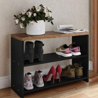 Sapateira Safira New – Preto/Freijó