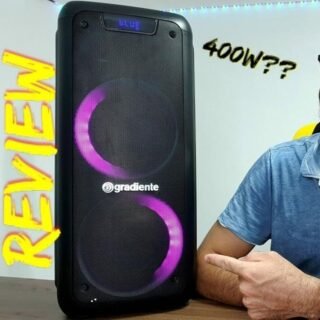 Caixa Amplificada Gradiente Extreme Colors Bass Bomm GCA201 Bluetooth, Rádio FM, USB – 400W