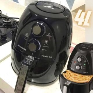 Fritadeira Elétrica Sem Óleo/Air Fryer Mondial – NAF-05 Preta 4L com Timer SÓ 110V