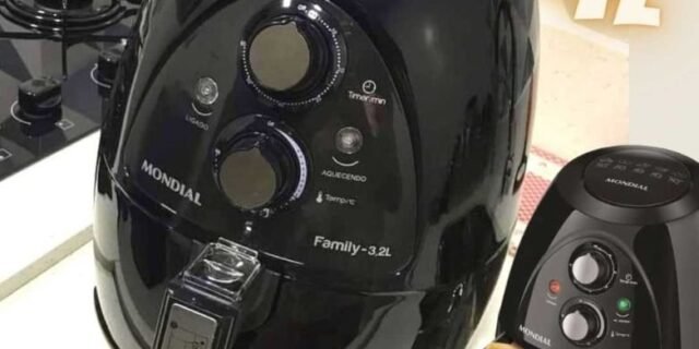 Fritadeira Elétrica Sem Óleo/Air Fryer Mondial – NAF-05 Preta 4L com Timer SÓ 110V