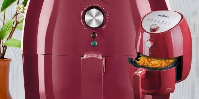 Fritadeira Elétrica sem Óleo/Air Fryer Britânia – BFR10VI Vermelha 3,5L com Timer