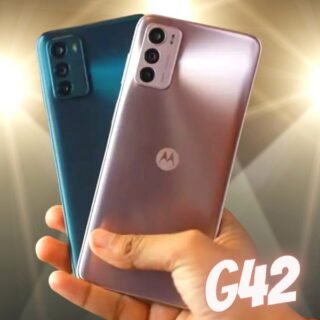 Smartphone Motorola Moto G42 128GB, 4GB RAM, Tela de 6.4”, Câmera Traseira Tripla, Android 12 e Processador Octa Core Snapdragon 680