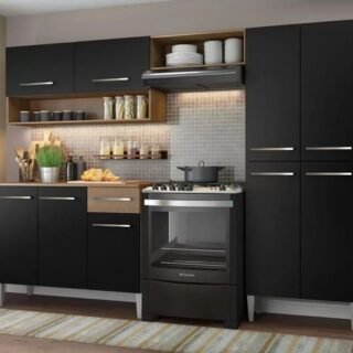 Cozinha Compacta Madesa Emilly Pop Com Armário e Balcão