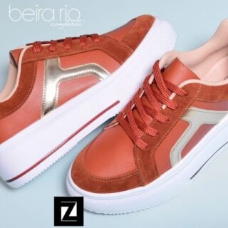 Tênis Beira Rio Caixa Alta Feminino – Caramelo