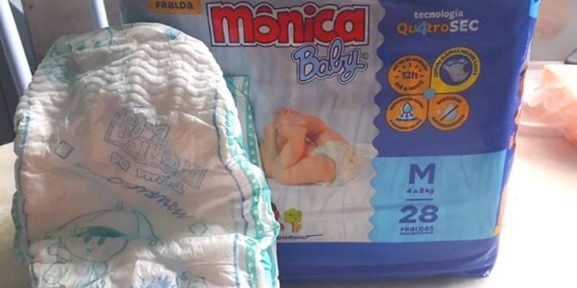 Fralda Turma da Monica Baby Jumbo 28 Unidades, Turma da Mônica Baby, Azul, Médio