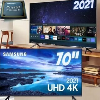 – Smart TV 70” Crystal 4K Samsung 70AU7700 Wi-Fi – Bluetooth HDR Alexa Built in 3 HDMI 1 USB