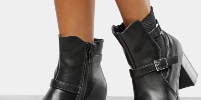 Bota Mooncity Cano Médio Tratorada Elástico Fivela Feminina (2 Cores)