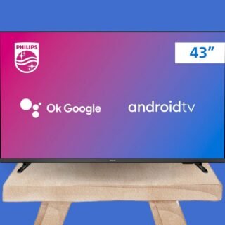 Smart TV 43″ Full HD Philips Android 43PFG6917/78, Google Assistant, Comando de Voz, HDR, 3 HDMI, Wifi 5G, Bluetooth 5.0, Dolby Atmos