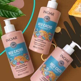 Kit Shampoo Condicionador e Leave-In Inoar – Meu Cacho Meu Crush