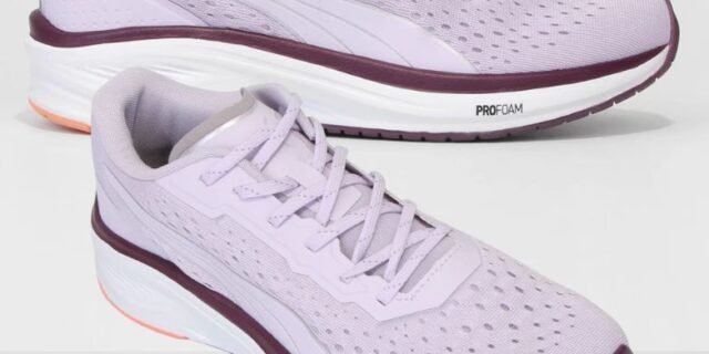 Tênis Puma Aviator ENG Pro BDP Feminino – Roxo+Vermelho