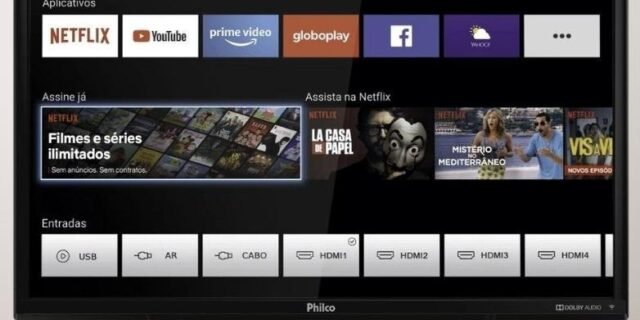 Smart Tv Philco 24″ Resolução Em Hd Fast Smart Com Processador Quadcore – Ptv24g50sn Led
