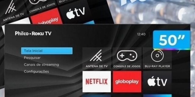 Smart TV Roku 50″ Philco Led UHD 4K PTV50RCG70BL Wi-Fi 4 HDMI 2 USB e Midiacast