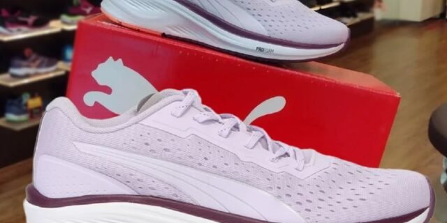 Tênis Puma Aviator ENG Pro BDP Feminino – Roxo+Vermelho