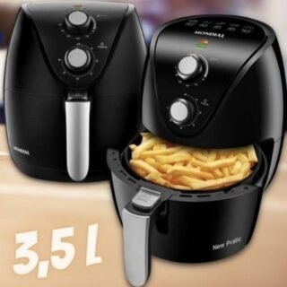 Fritadeira Elétrica sem Óleo/Air Fryer Mondial – New Pratic AF-31 Preto 3,5L com Timer