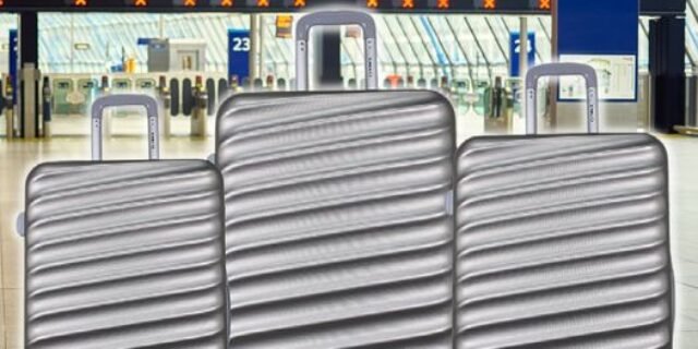 Conjunto de Malas para Viagem Yins Brasil YS21067PA com 3 peças com Rodas Giro 360º – Prata